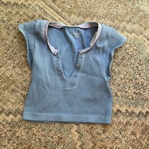 Urban Outfitters Blue and Pink Out From Under Go For Gold Seamless Top in XS/S